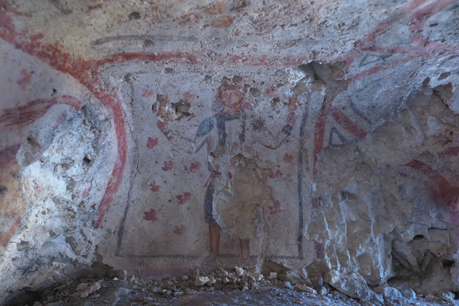 Fragment malowideł w grobowcu.