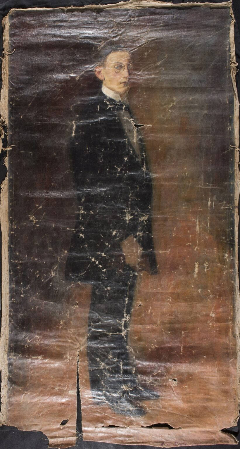 Portet Tadeusza Wróblewskiego przed konserwacją