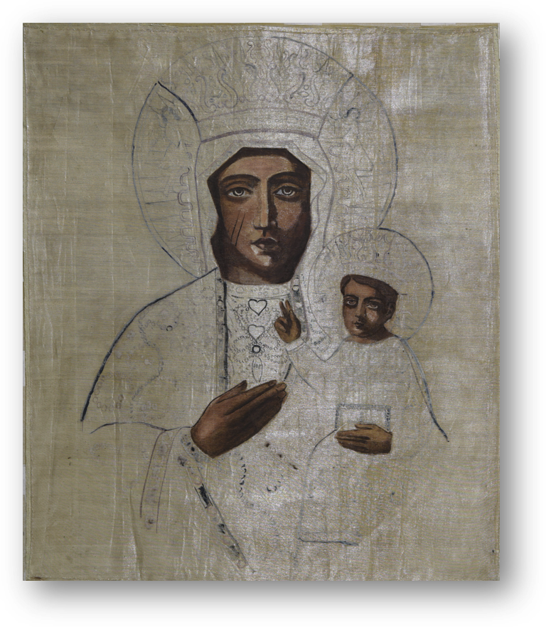 wizerunek Matki Boskiej z Dzieciątkiem obraz po konserwacji