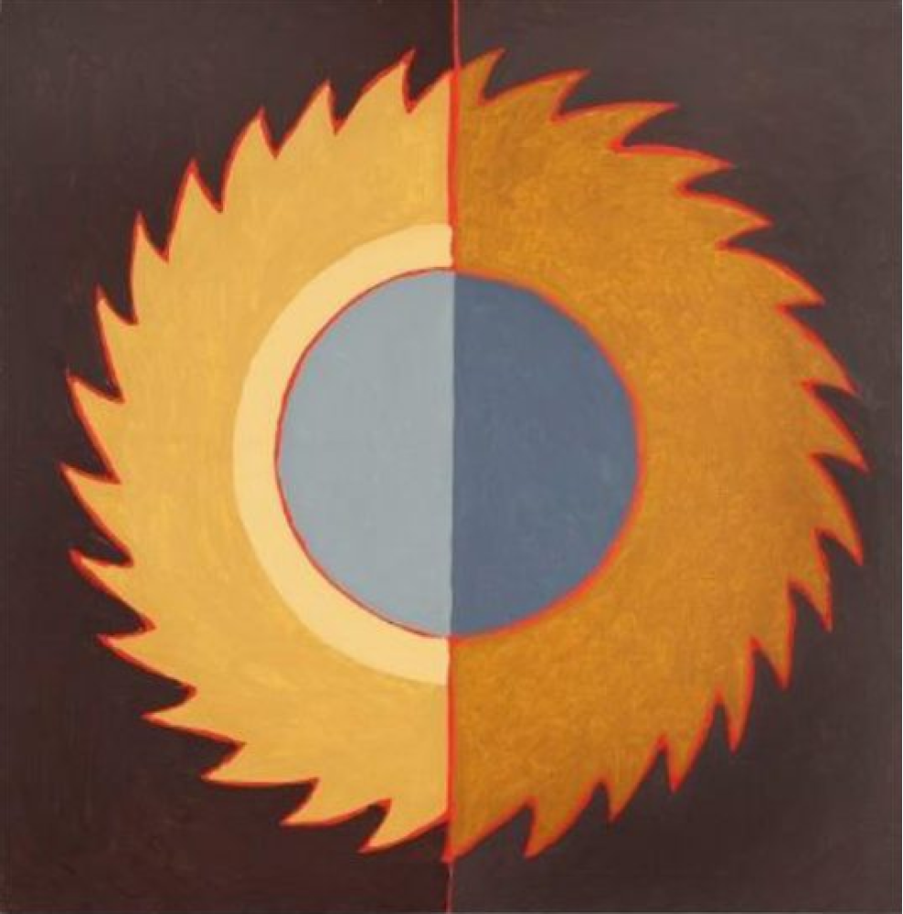 TRRAACH! II, 1997, olej, płótno, 100 x 100 cm