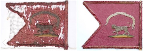 Proprzec wojskowy z przedstawieniem Lamparta, Gdańsk (?), XVII w., Muzeum Warmii i Mazur w Olsztynie