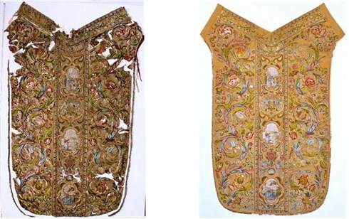 Tył ornatu, Włochy XVII w Archikatedra Św. Jana w Lublinie