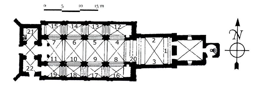 Plan kościoła w Krasnem
